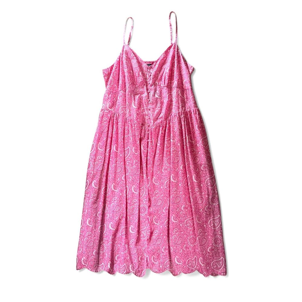 Roller Rabbit x Target Pink Paisley Midi Dress Plus 3X NWT Adjustable Straps
